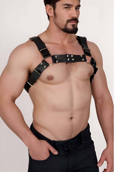 Erkek Göğüs Harness, Deri Erkek Fantazi Giyim, Erkek Clubwear - APFTM214
